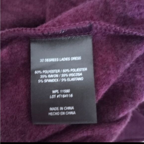 32 DEGREES COOL BURGUNDY DRESS SZ.XS NWT - Picture 6 of 7